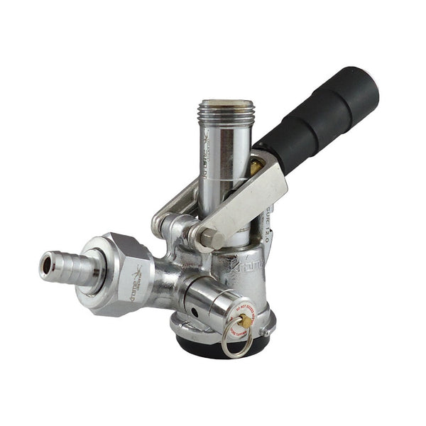 Krome Dispense Keg Coupler, American Sankey, Brass Body, Chrome Probe, Black