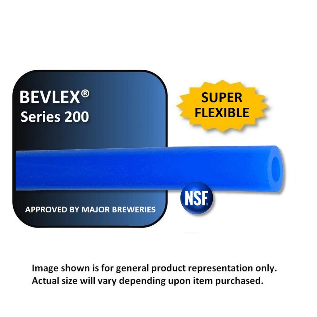 Bevlex Series 209B Blue PVC Beer Tubing for Air Supply Lines, Solid Blue, 5/16" ID x 9/16" OD, 100 ft