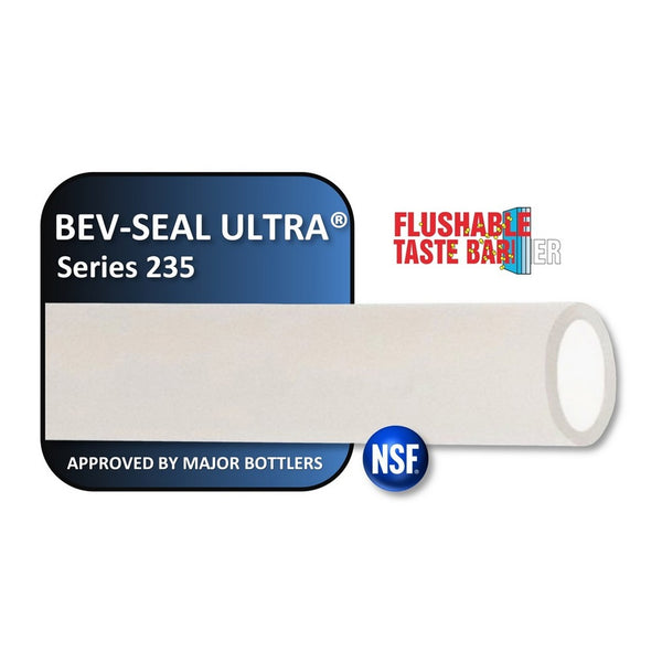 Bev-Seal Ultra Series 235 Barrier Tubing, Translucent White, 1/4" ID x 3/8" OD, 500 ft
