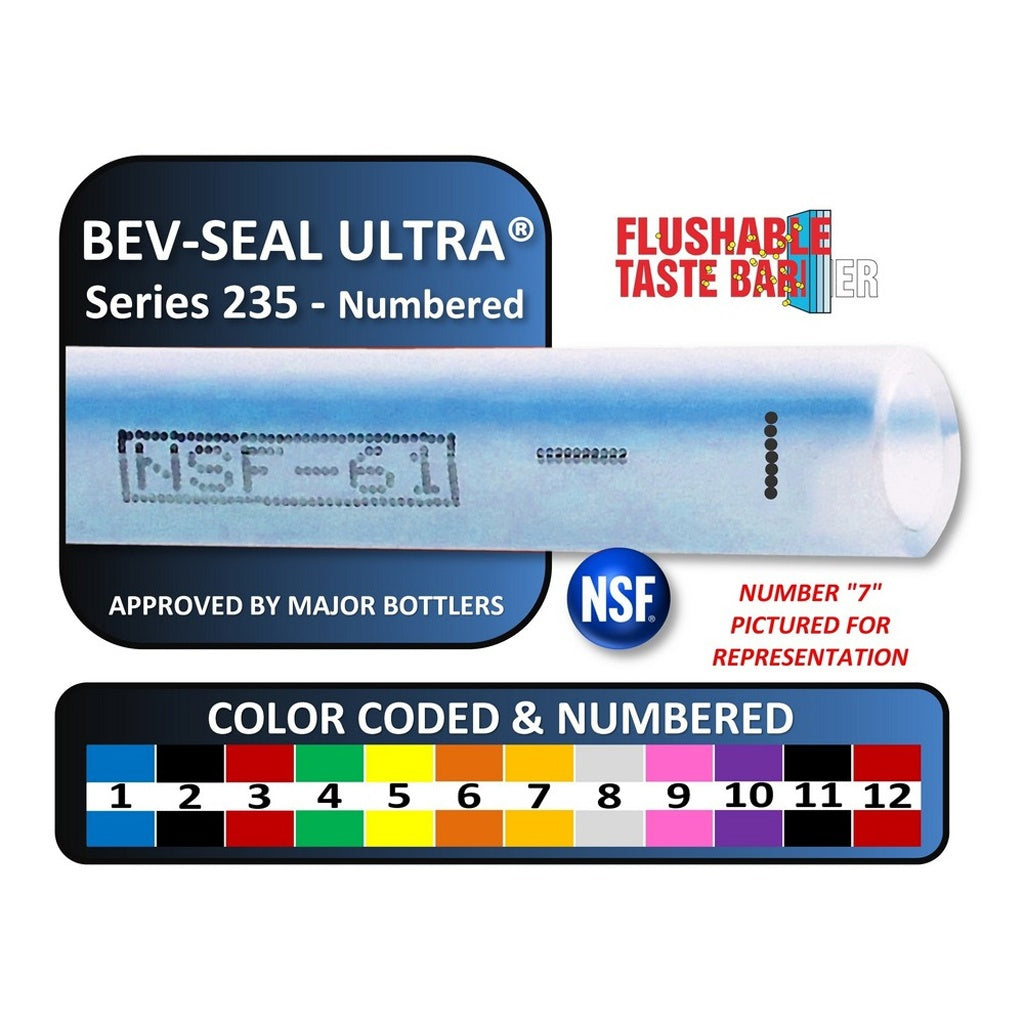 Bev-Seal Ultra Series 235 Barrier Tubing #1, Blue, 3/8" ID x 1/2" OD, 500 ft