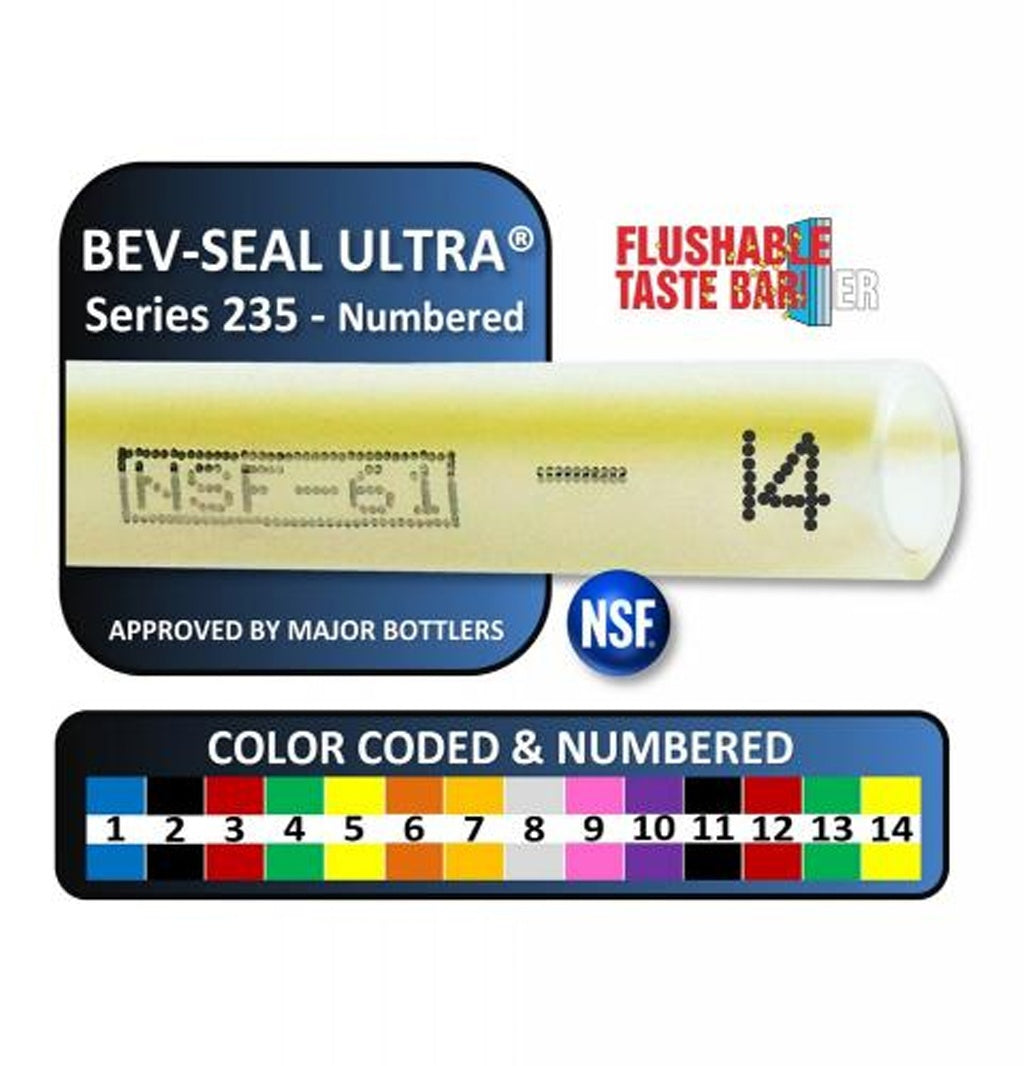 Bev-Seal Ultra Series 235 Barrier Tubing #14, Green, 3/8" ID x 1/2" OD, 500 ft