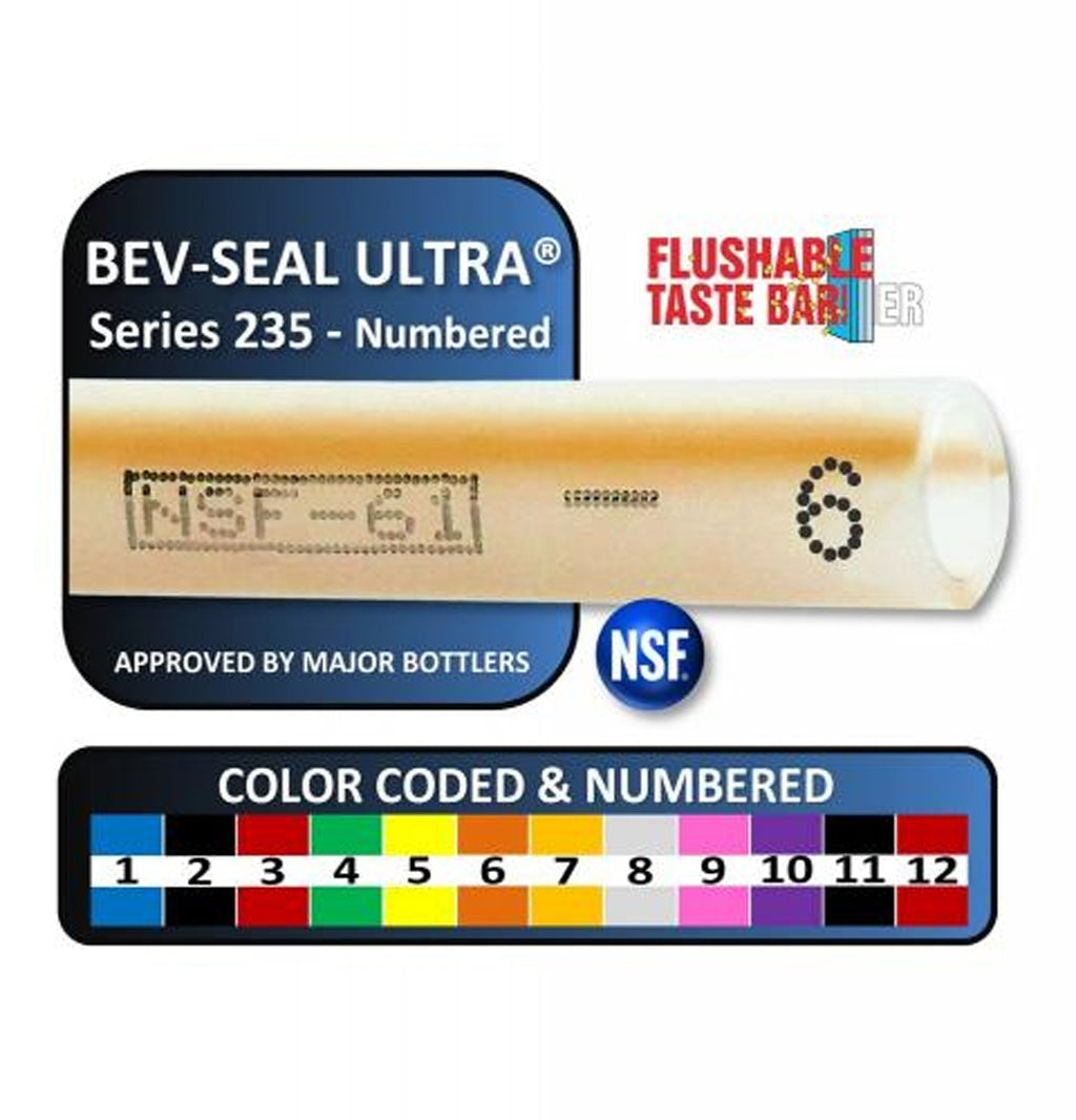 Bev-Seal Ultra Series 235 Barrier Tubing #15, Yellow, 3/8" ID x 1/2" OD, 500 ft