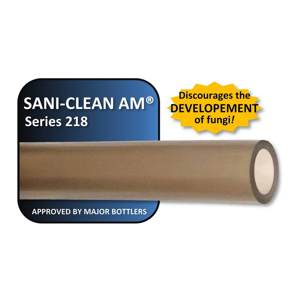 Sani-Clean Series 218 Drain Tubing, Translucent Gray, 3/4" ID x 1" OD, 100 ft