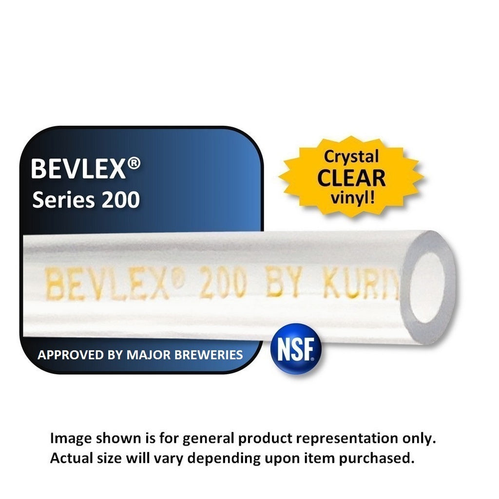 Klearon Series K010 Clear Food Grade PVC Tubing, Clear, 1/2" ID x 5/8" OD, 100 ft