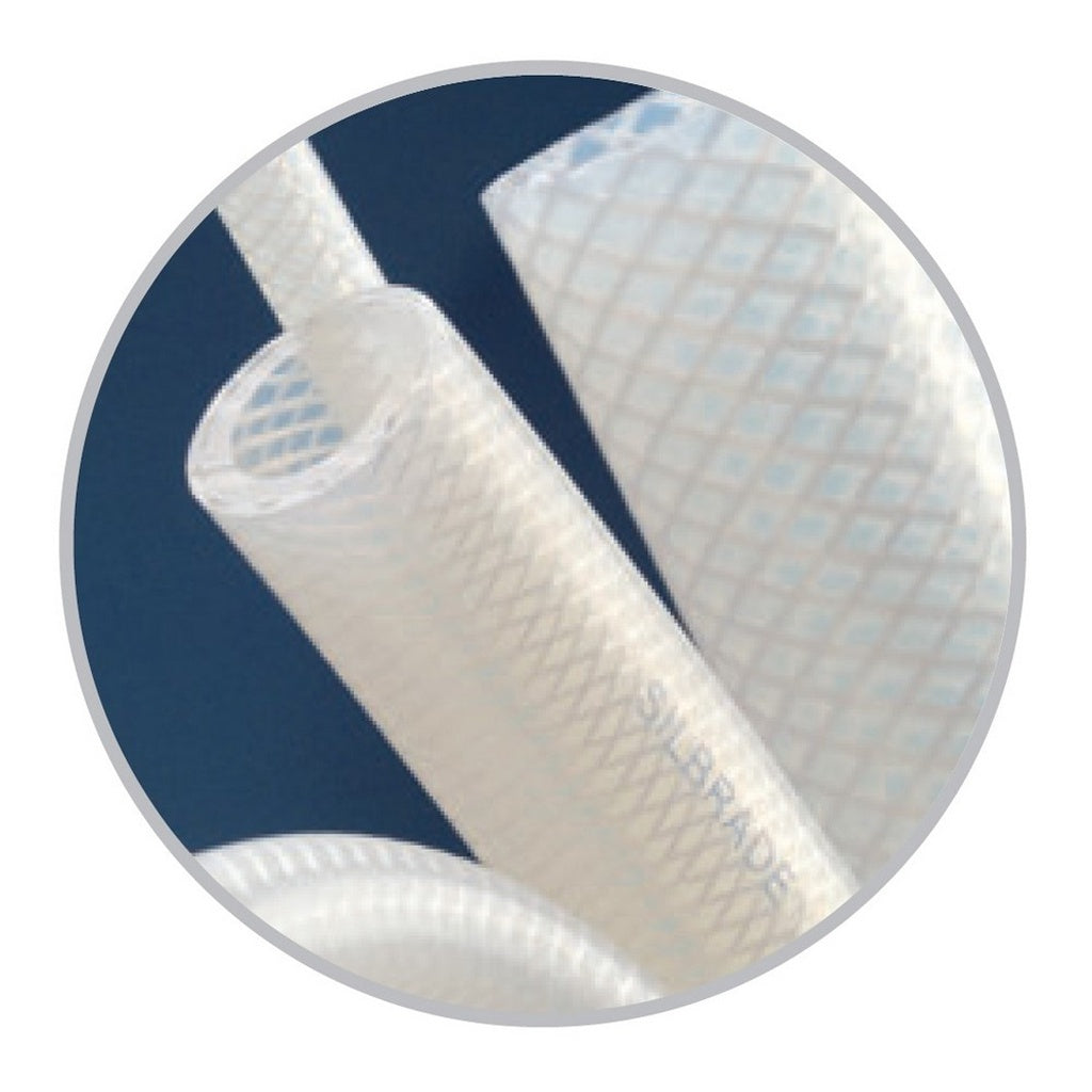 Silcon Silbrade Silicone Tube, 1/2" ID x 4/5" OD, Translucent, 100 ft Roll