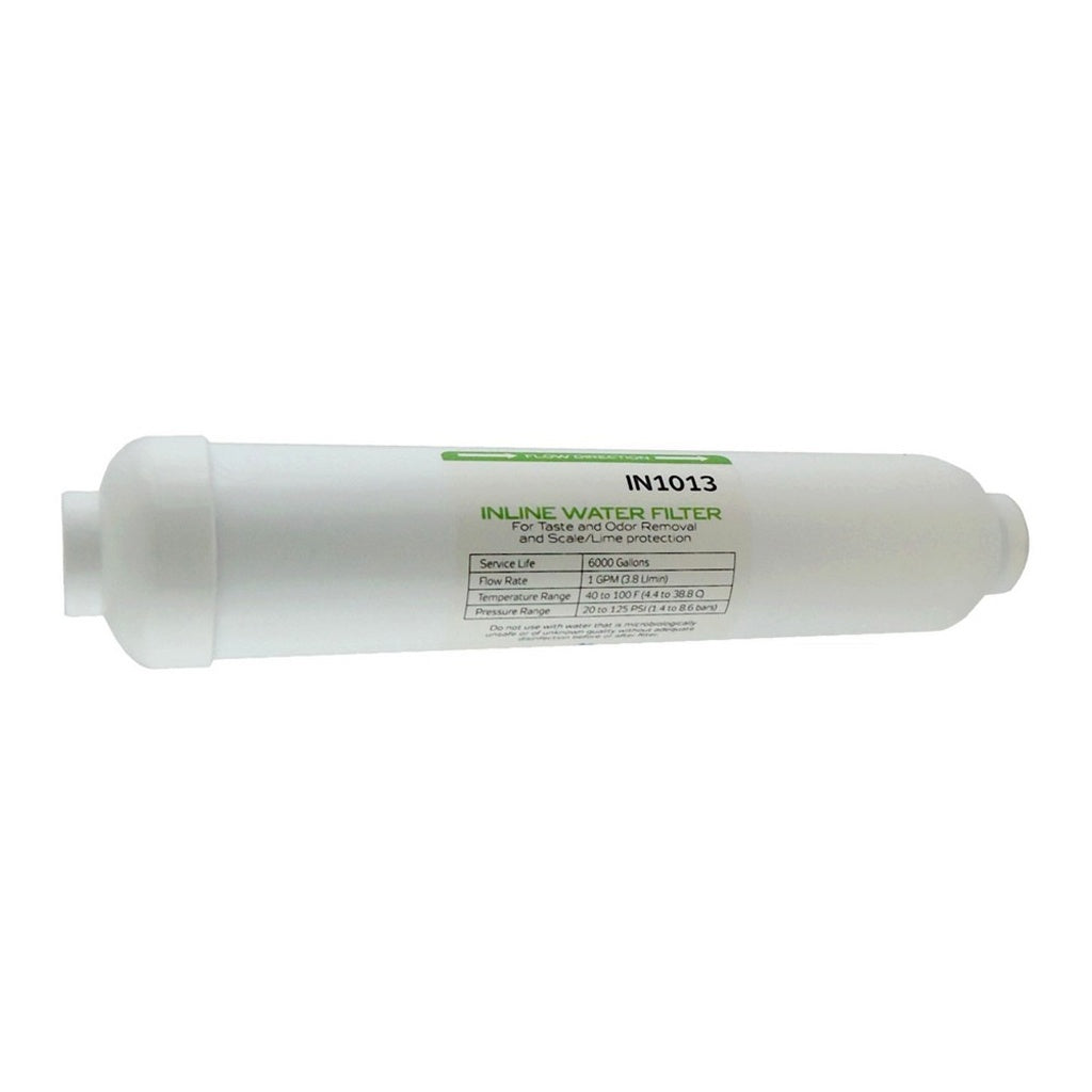 TST Water 10" In-Line Water Filter with Phosphate Scale Inhibitor, 1/4" Female Pipe Thread