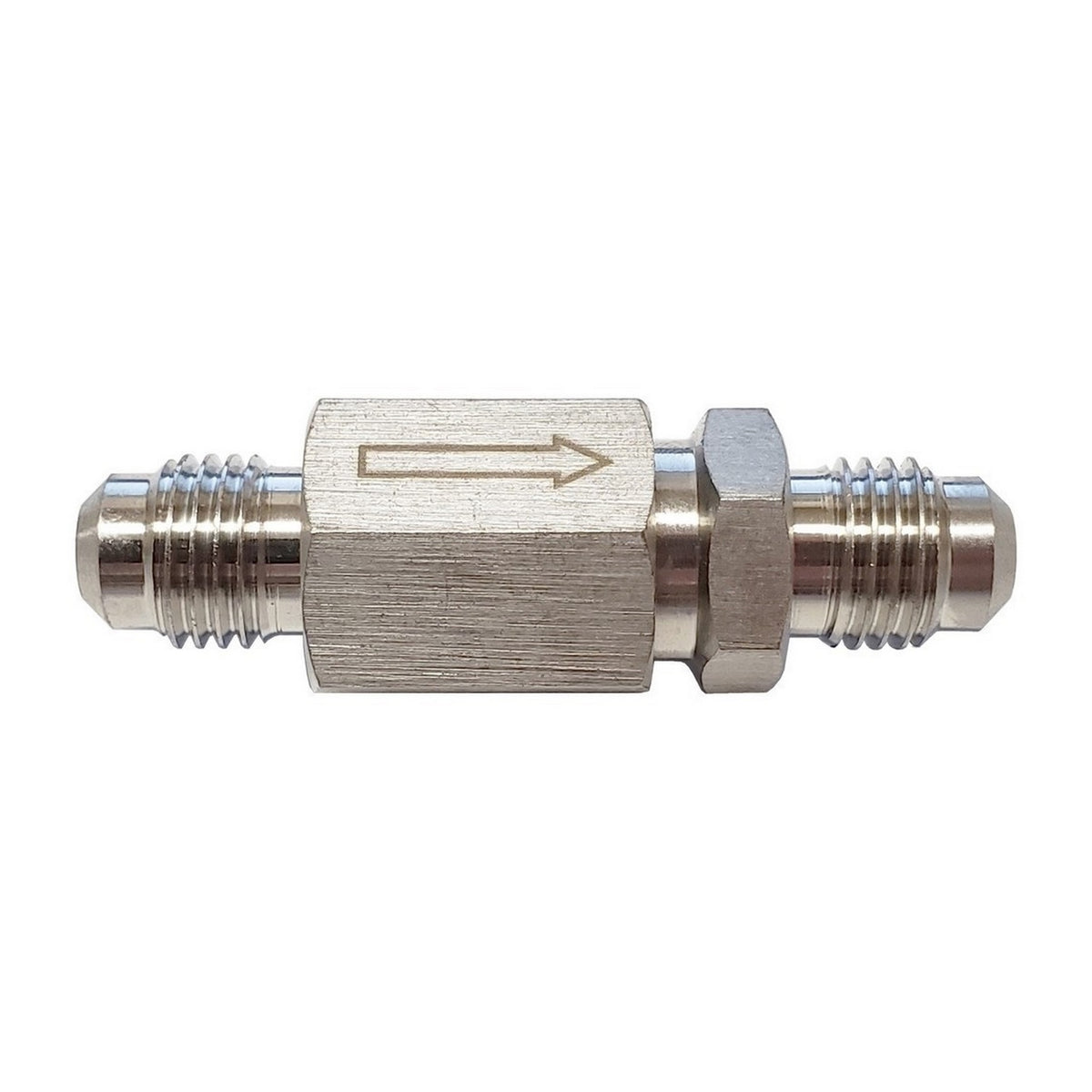 Single Check Valve, 1/4" Male Flare > 1/4" Male Flare, Stainless Steel