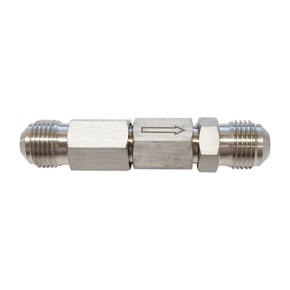 Dual Check Valve, 3/8" Male Flare > 3/8" Male Flare 304 Stainless Steel