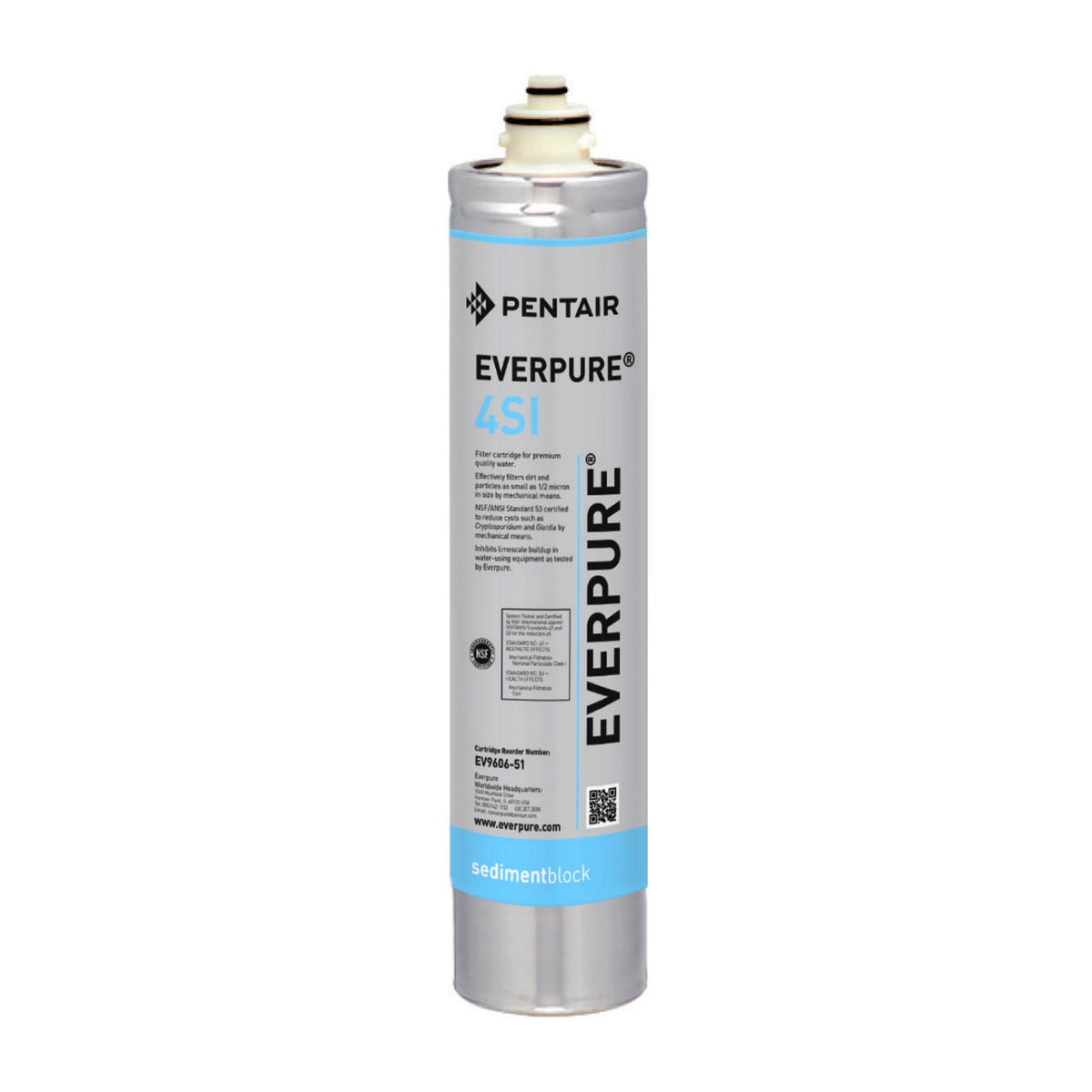 Everpure EV9606-51 4SI Filter Cartridge, 0.5 Micron, 2 GPM