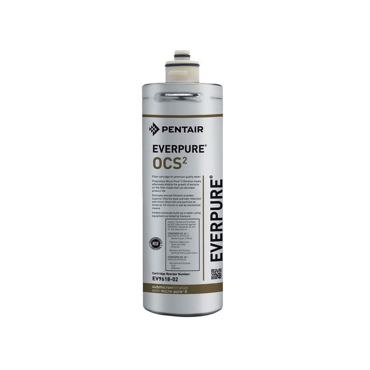 Everpure EV9618-07 OCS2 Water Filter Cartridge, 0.5 Micron, 0.5 GPM