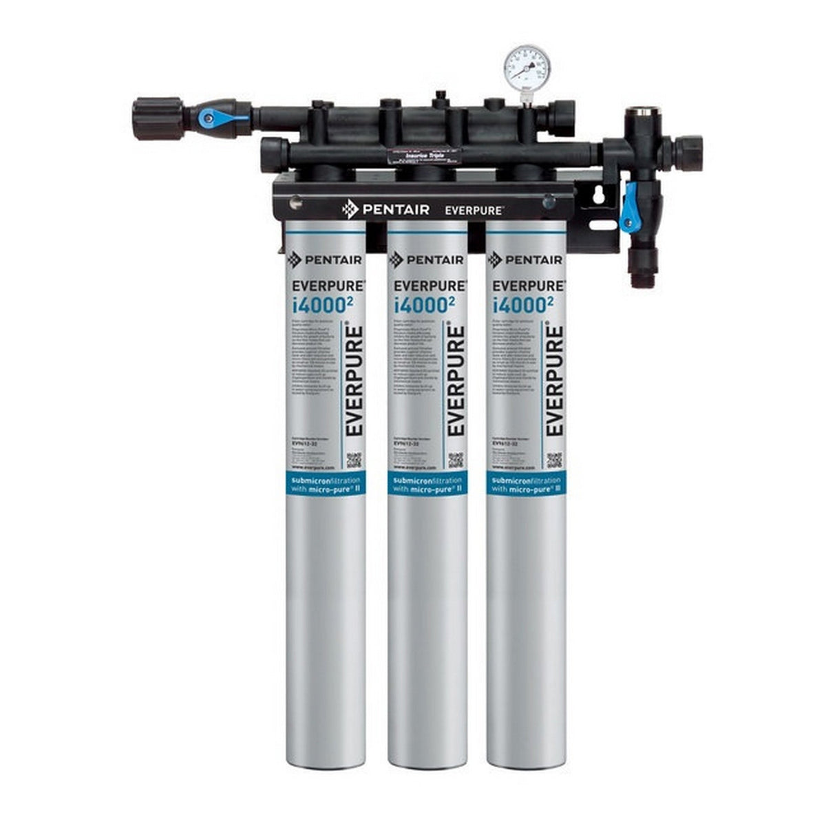 Everpure EV9325-03 Insurice Triple i40002 Water Filtration System, 0.5 Micron, 5 GPM
