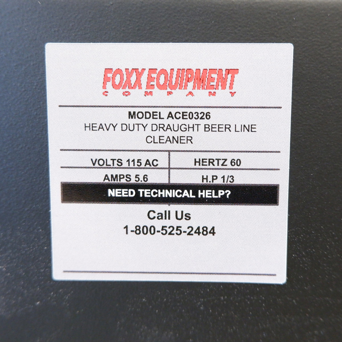 Foxx Electric Beer Line Cleaning Pump with Gauge Heavy Duty