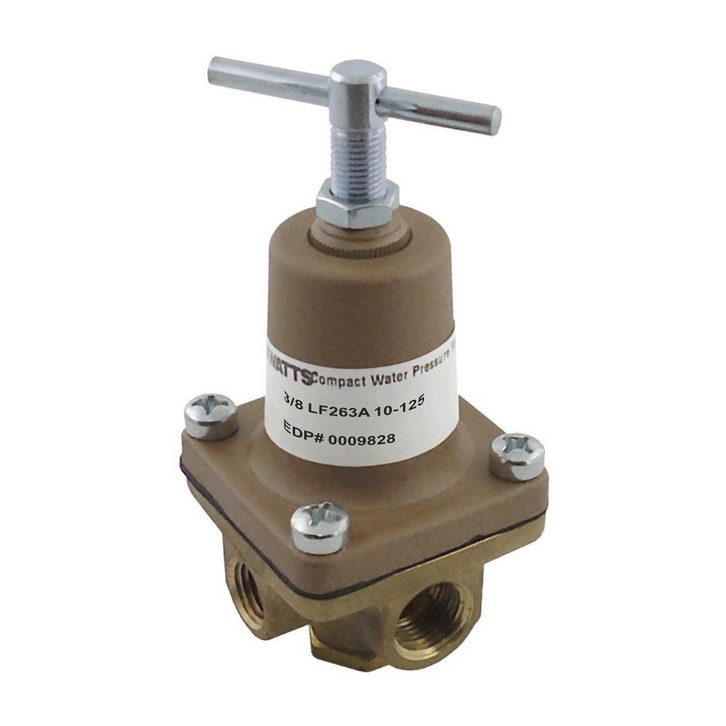 Watts LF263A 3-Way Water Regulator, No Gauge Port, 3/8" Female Pipe Thread, 10-125 PSI
