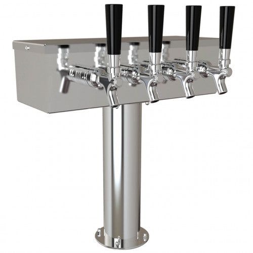 UBC T Tower, 4 Faucets, Glycol Cooled, Stainless Steel