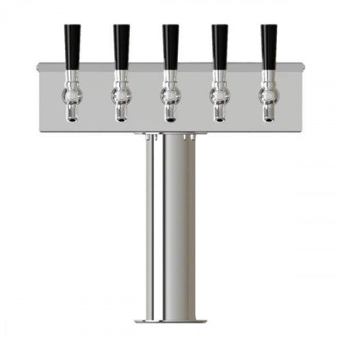 UBC T Tower, 5 Faucets, Glycol Cooled, Stainless Steel