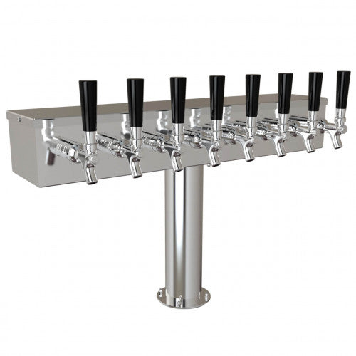 UBC T Tower, 8 Faucets, Air Cooled, Stainless Steel