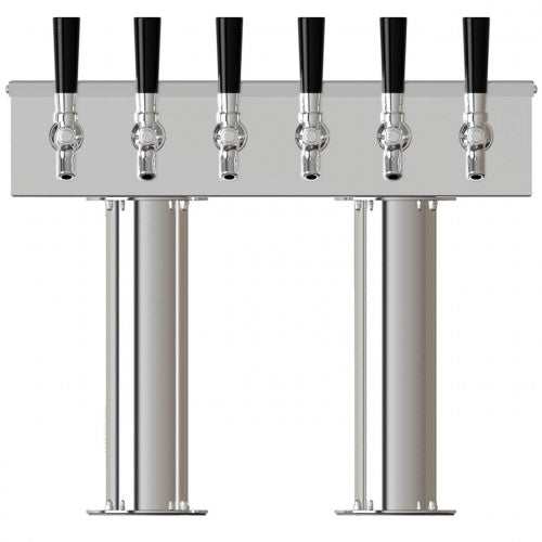 UBC Pass Thru Tower, 6 Faucets, Air Cooled, Stainless Steel