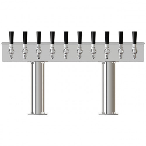 UBC Pass Thru Tower, 10 Faucets, Air Cooled, Chrome