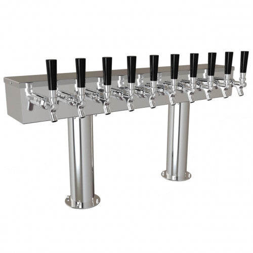 UBC Pass Thru Tower, 10 Faucets, Glycol Cooled, Stainless Steel