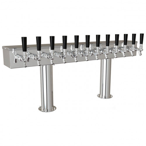 UBC Pass Thru Tower, 12 Faucets, Glycol Cooled, Stainless Steel