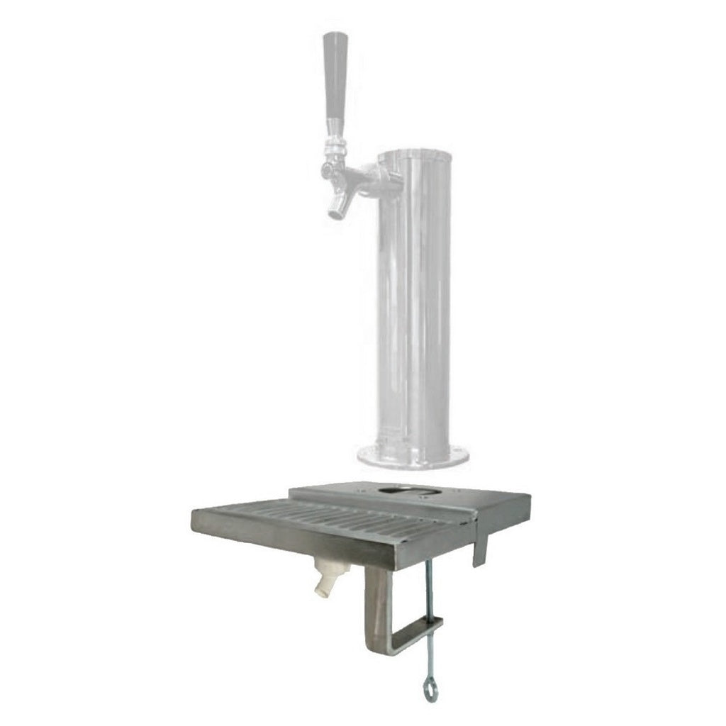 Clamp On Drain-for 3" Diameter Columns (Stainless Steel)