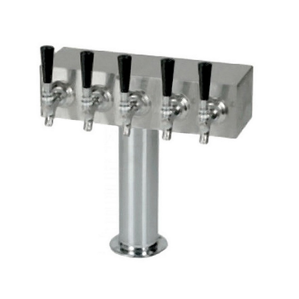 ABECO T Tower, 5 Faucets, 3" Diameter, Glycol Cooled