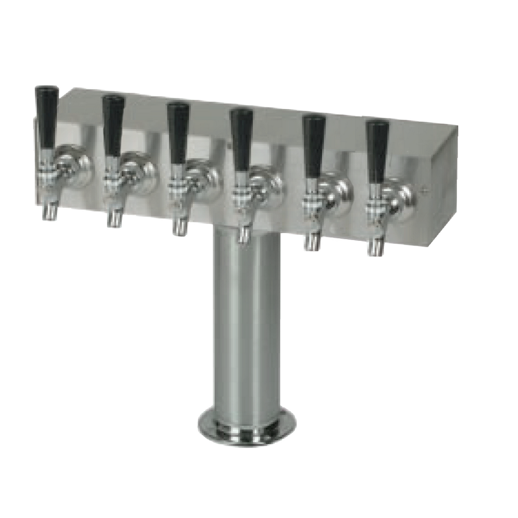 ABECO T Tower, 6 Faucets, 3" Diameter, Glycol Cooled