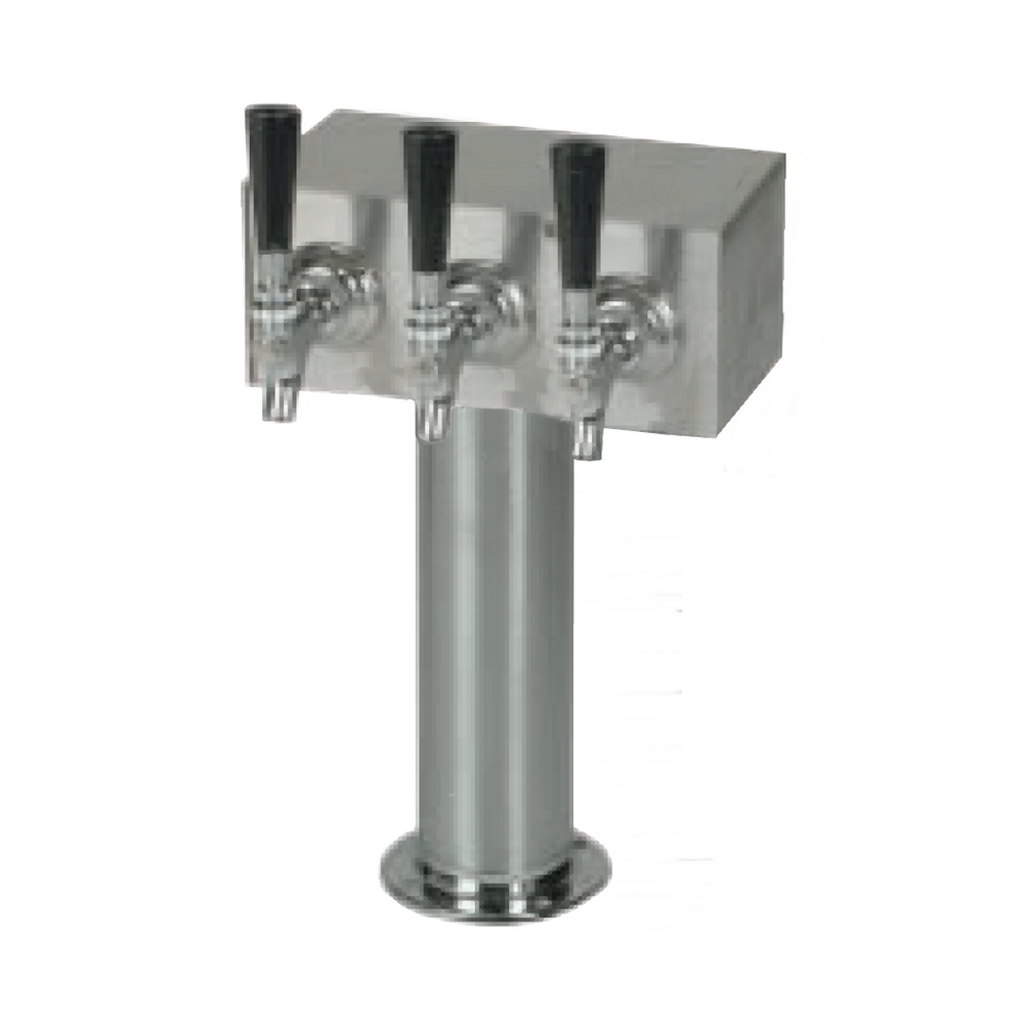 ABECO T Tower, 3 Faucets, 3" Diameter, Glycol Cooled