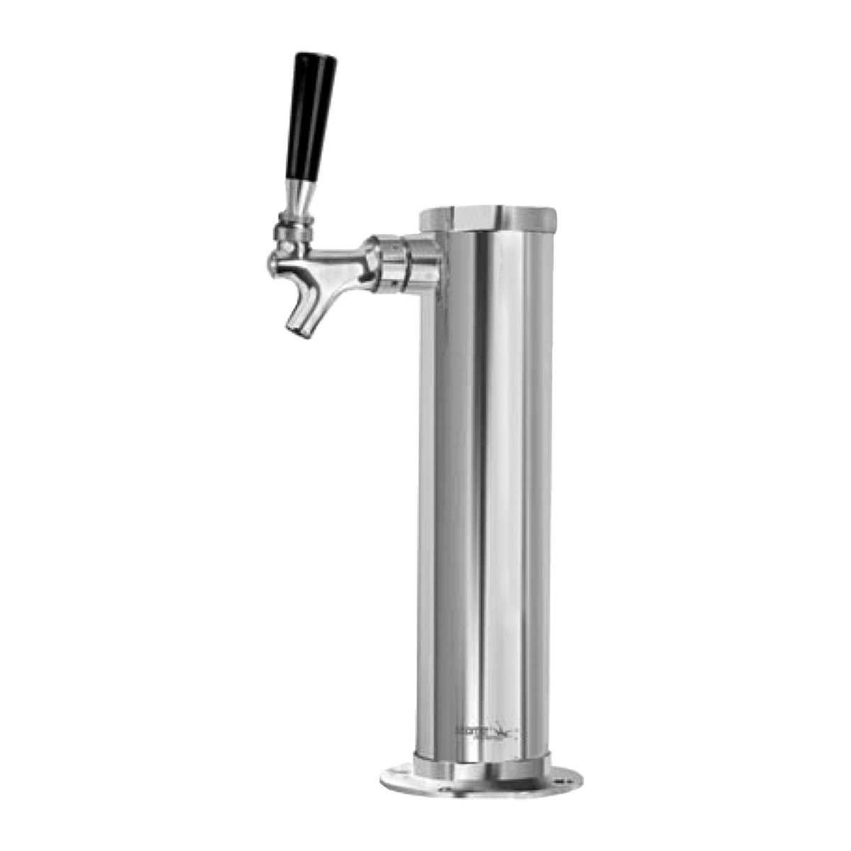 Krome Dispense Column, 1 Faucet, 2.5" Diameter, Air Cooled, Stainless Steel