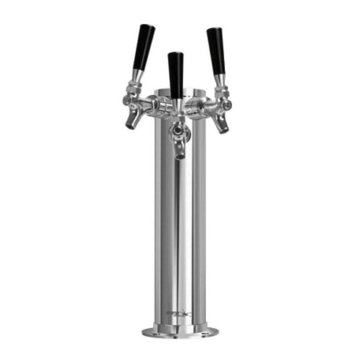 Krome Dispense Column, 3 Faucets, 4" Diameter, Air Cooled, Stainless Steel