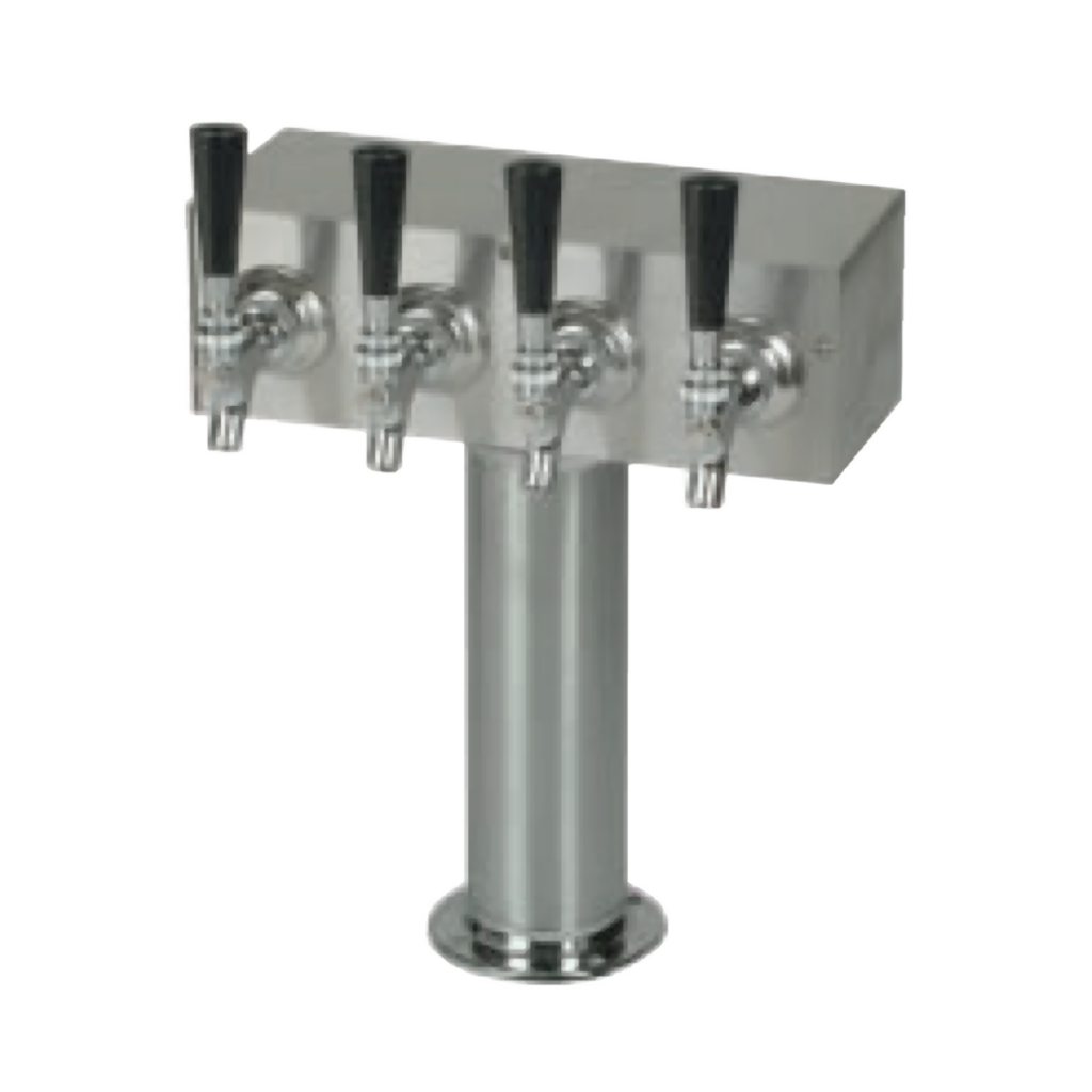 ABECO T Tower, 4 Faucets, 3" Diameter, Glycol Cooled
