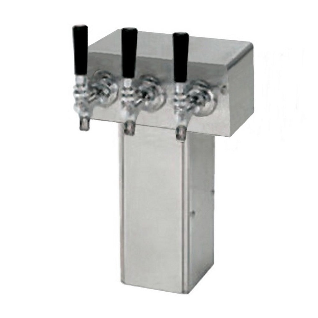 ABECO T Tower, 3 Faucets, 4" Square Column, Air Cooled