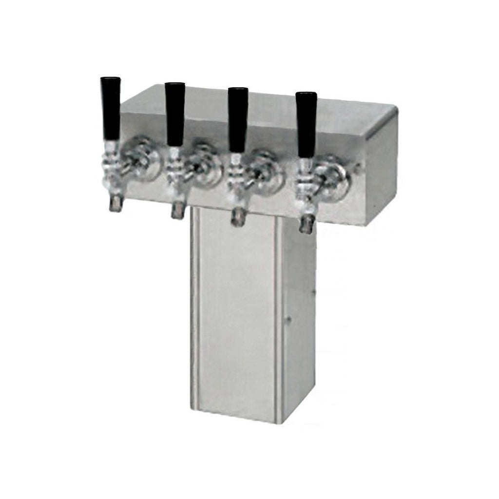 ABECO T Tower, 4 Faucets, 4" Square Column, Air Cooled