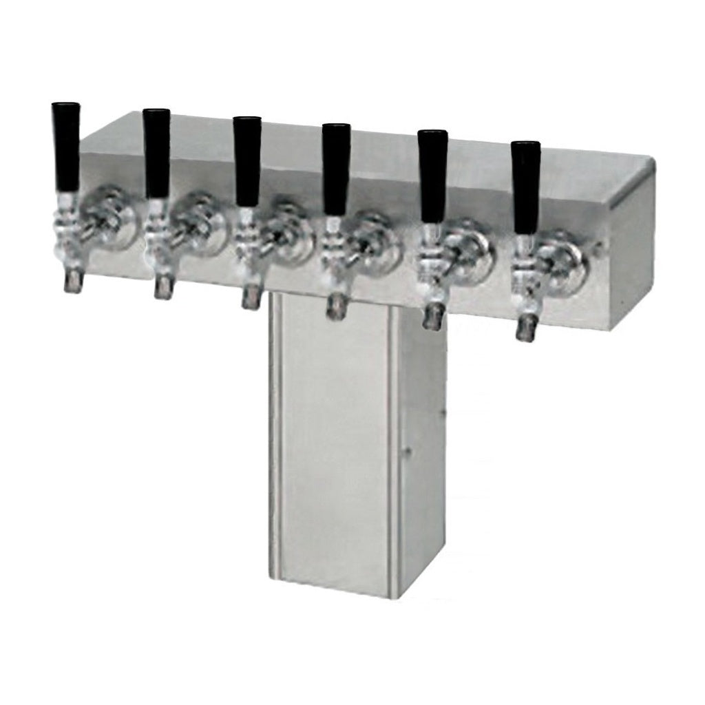 ABECO T Tower, 6 Faucets, 4" Square Column, Air Cooled