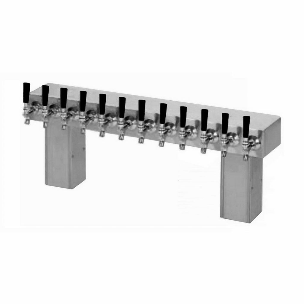 ABECO Pass Thru Tower, 12 Faucets, 4" Square Column, Air Cooled