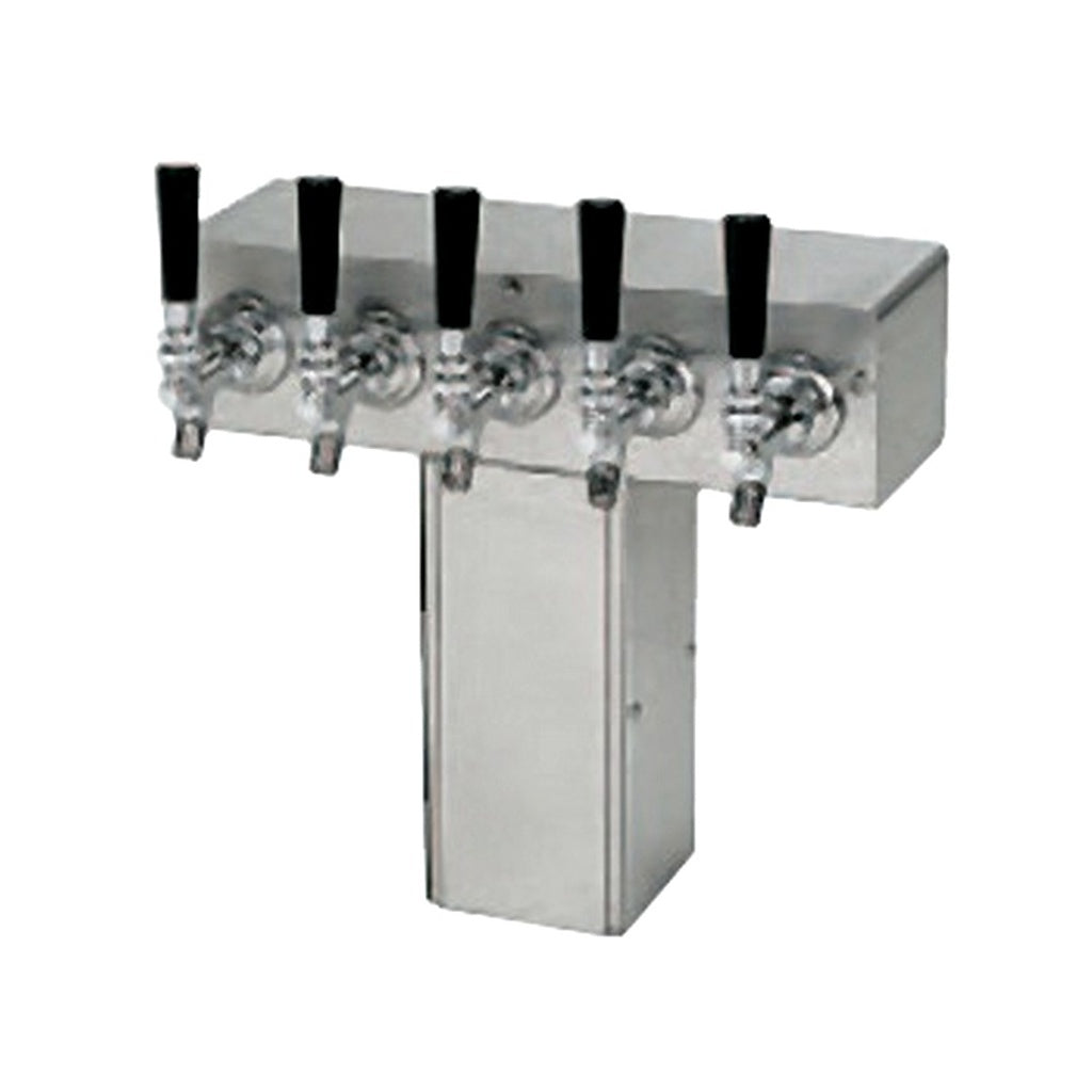 ABECO T Tower, 5 Faucets, 4" Square Column, Air Cooled