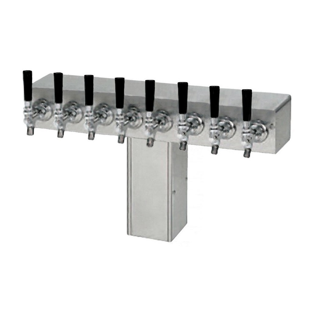 ABECO T Tower, 8 Faucets, 4" Square Column, Glycol Cooled