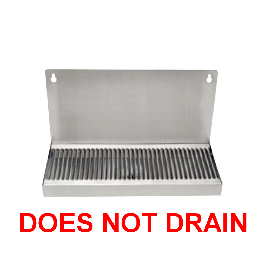 Wall Mount Drip Tray-no Tube (6"B X 5-1/8"W X 12"L)