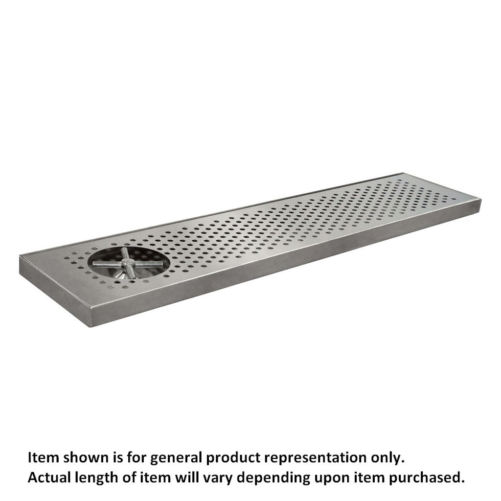 Quality Equipment Counter Mount Drain with Side Rinser & Tube, 8" W x 30" L