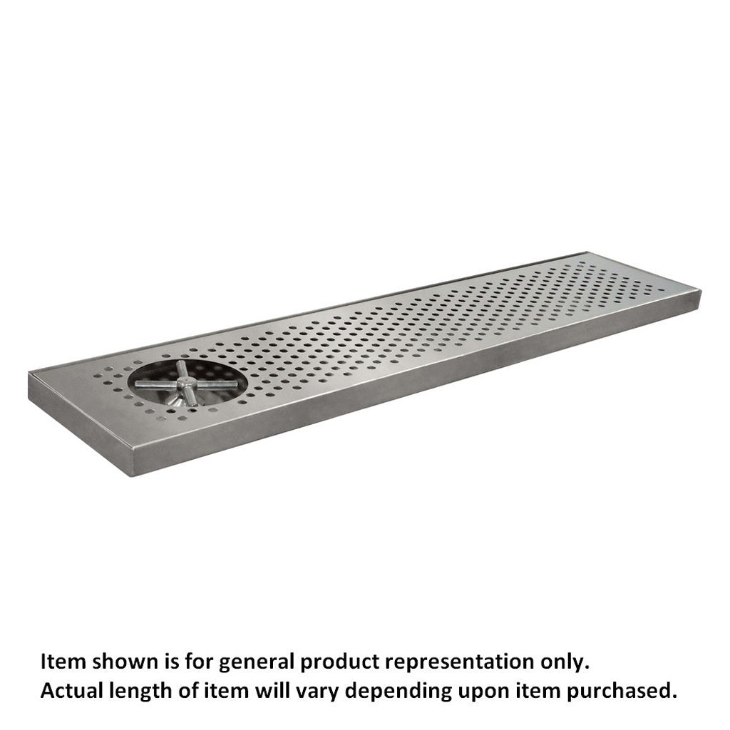 Quality Equipment Counter Mount Drain with Side Rinser & Tube, 8" W x 45" L
