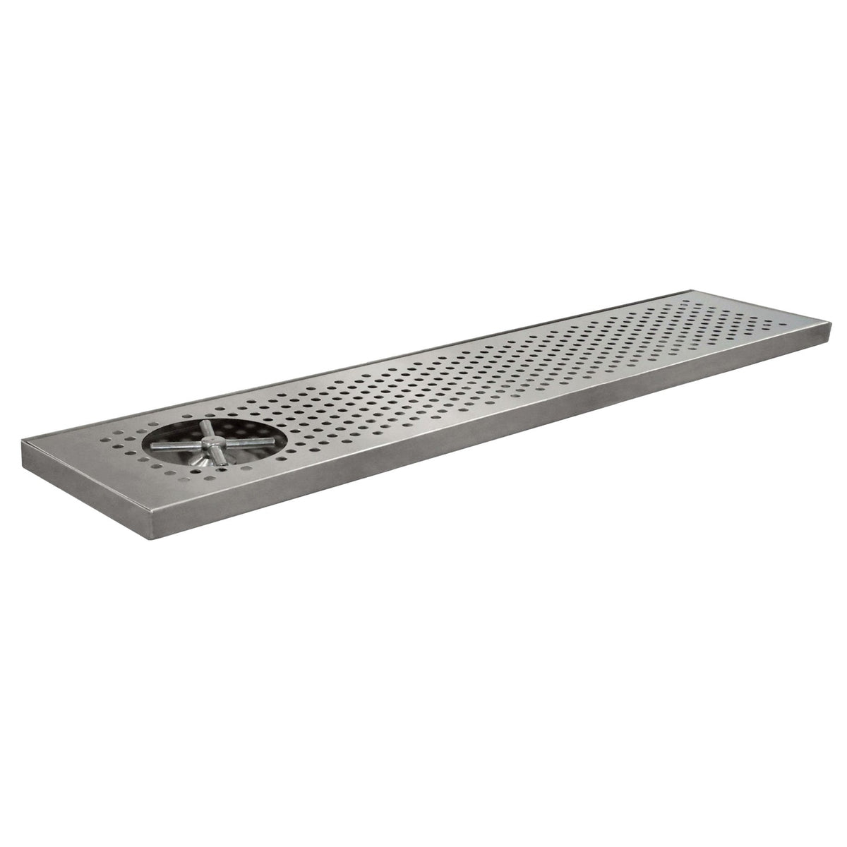Quality Equipment Counter Mount Drain with 1 Rinser, 8" W x 62" L