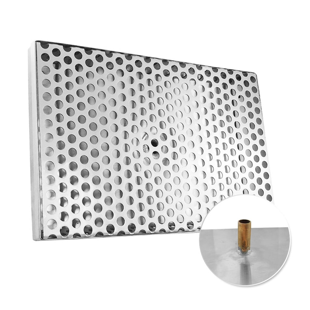 Counter Mount Drain, 8" W x 12" L Stainless Steel Drains With Stainless Steel