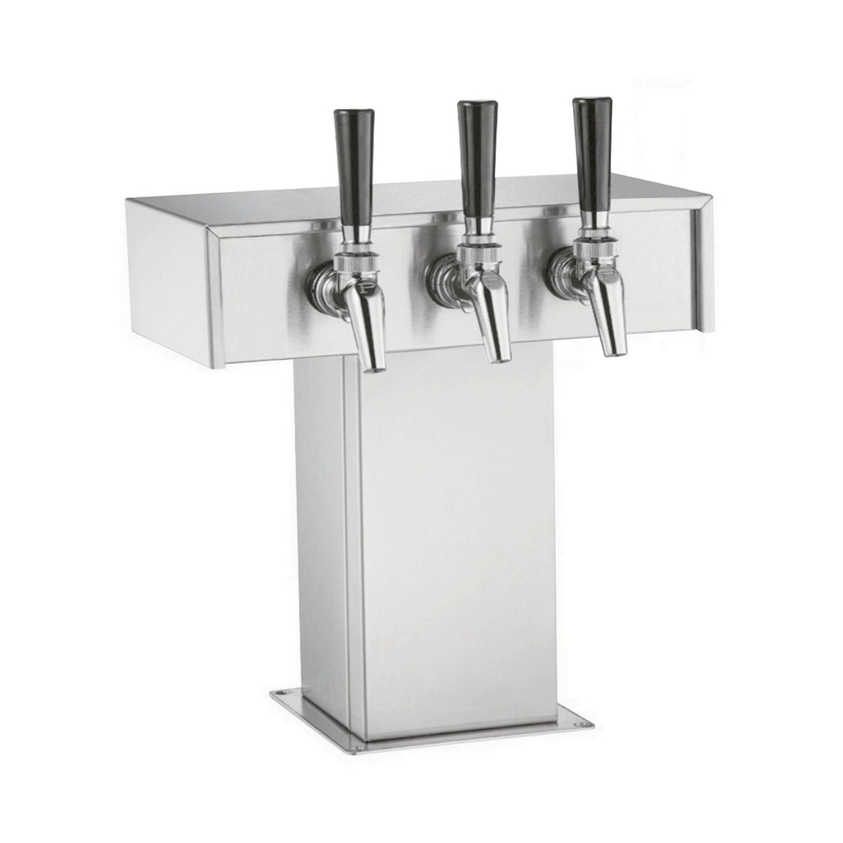 Perlick T Tower, 3 Faucets, Glycol Cooled, Stainless Steel