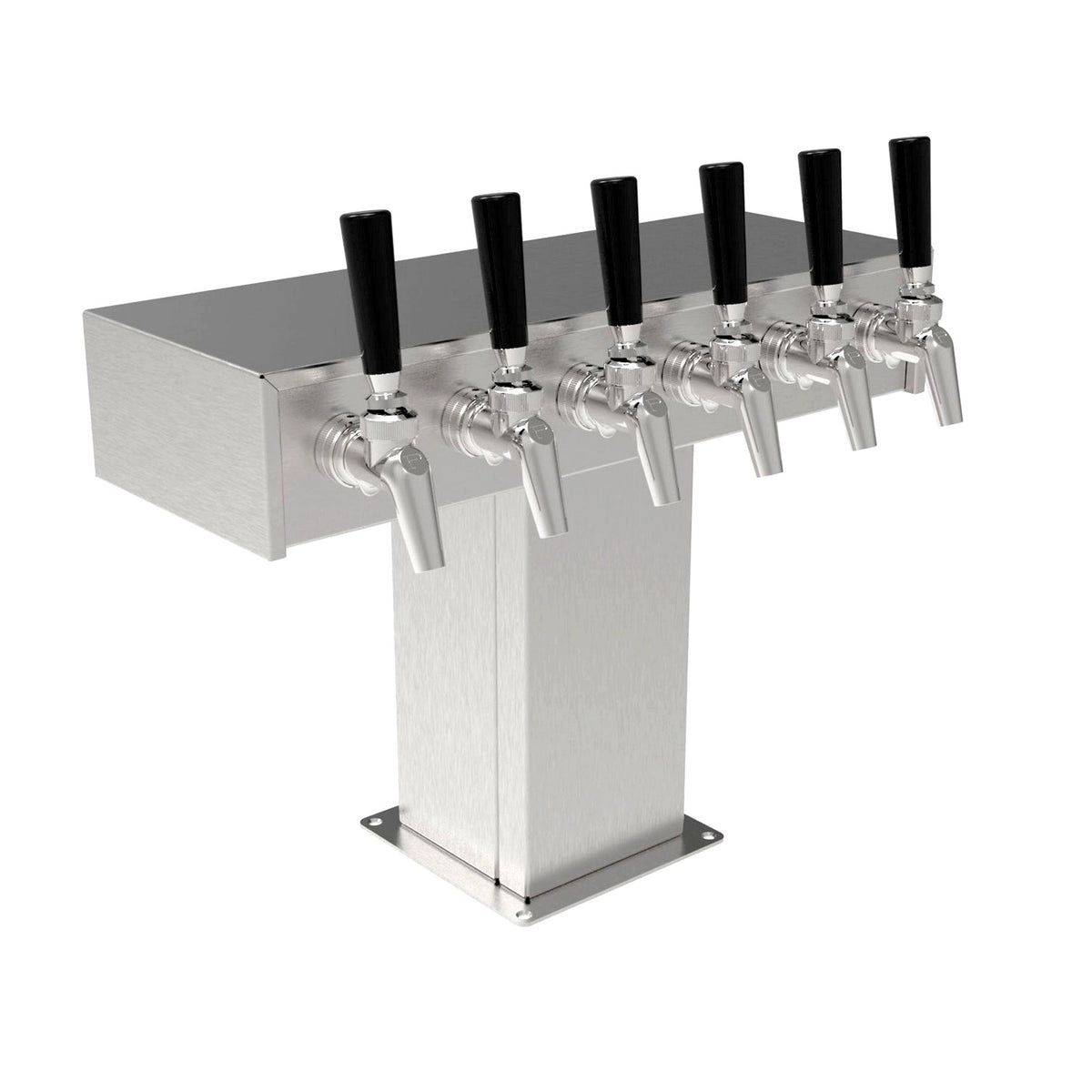 Perlick T Tower, 6 Faucets, Glycol Cooled, Stainless Steel