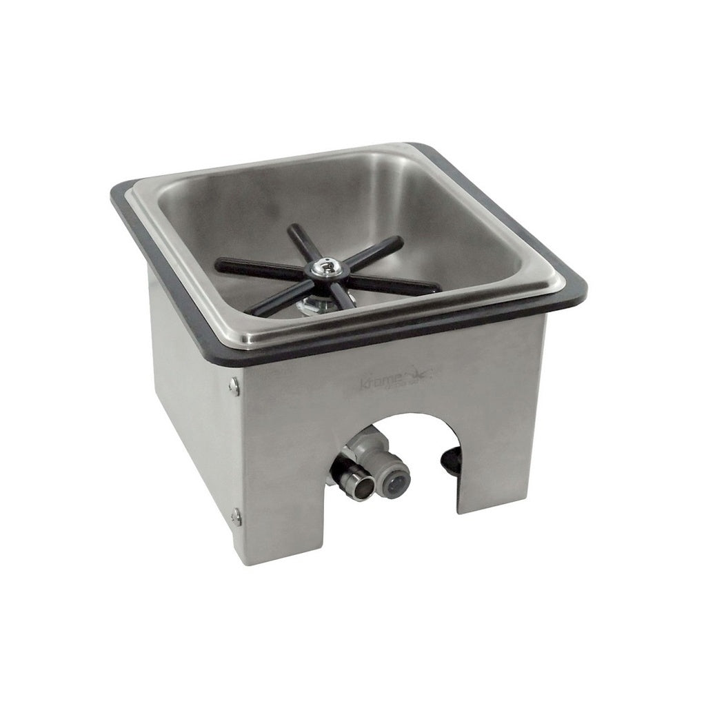 Krome Dispense Rinser Tub, Counter Top, NSF Certified, 2-1/2" D x 5-1/2" W x 6" L