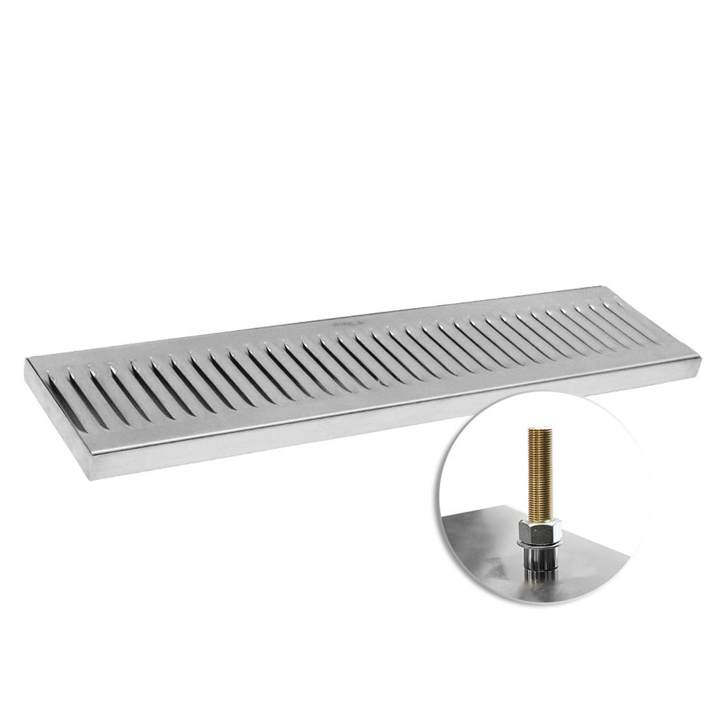 Krome Dispense Drip Tray, Counter Mount, With Drain, 5" W x 20" L