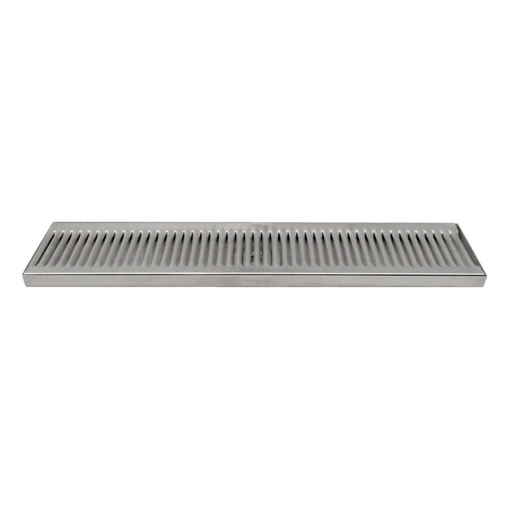 Krome Dispense Drip Tray, Counter Mount, With Drain, 5" W x 24" L