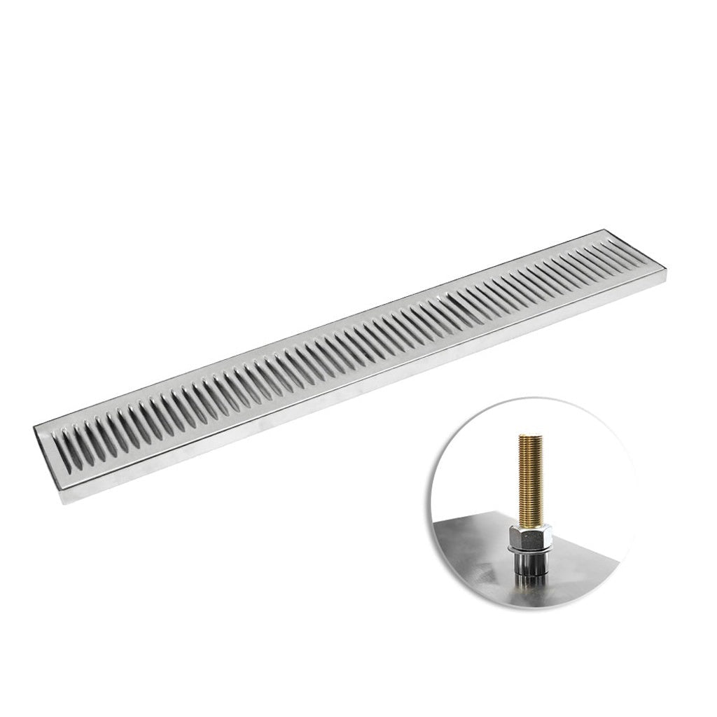 Krome Dispense Drip Tray, Counter Mount, With Drain, 5" W x 30" L