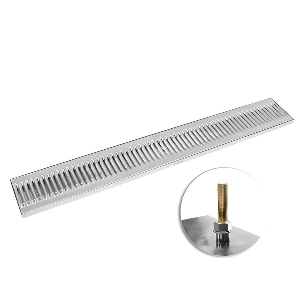 Krome Dispense Drip Tray, Counter Mount, With Drain, 5" W x 36" L