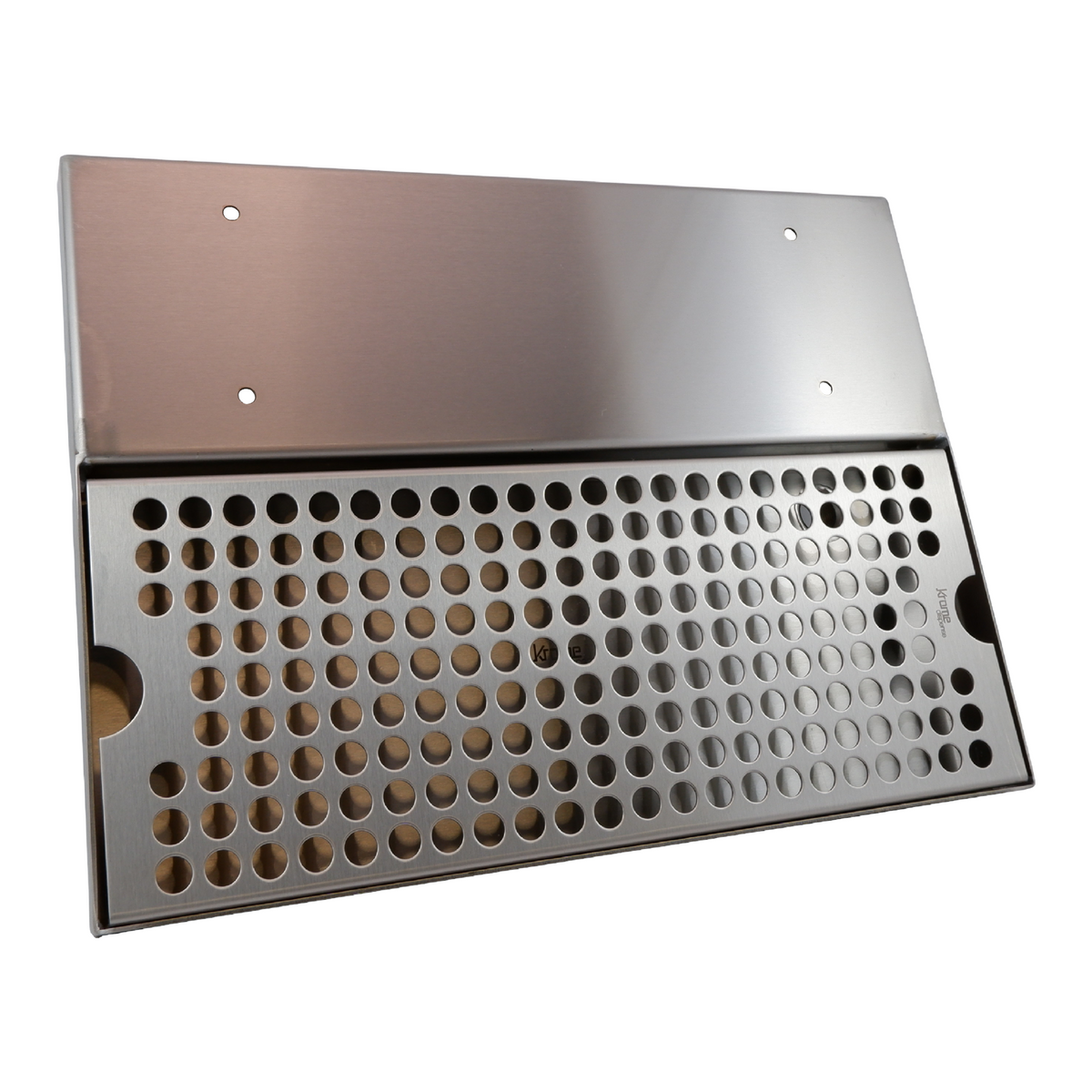 Krome Dispense Drip Tray, Underbar Mount, With Drain, 5" W x 12" L, NSF Certified